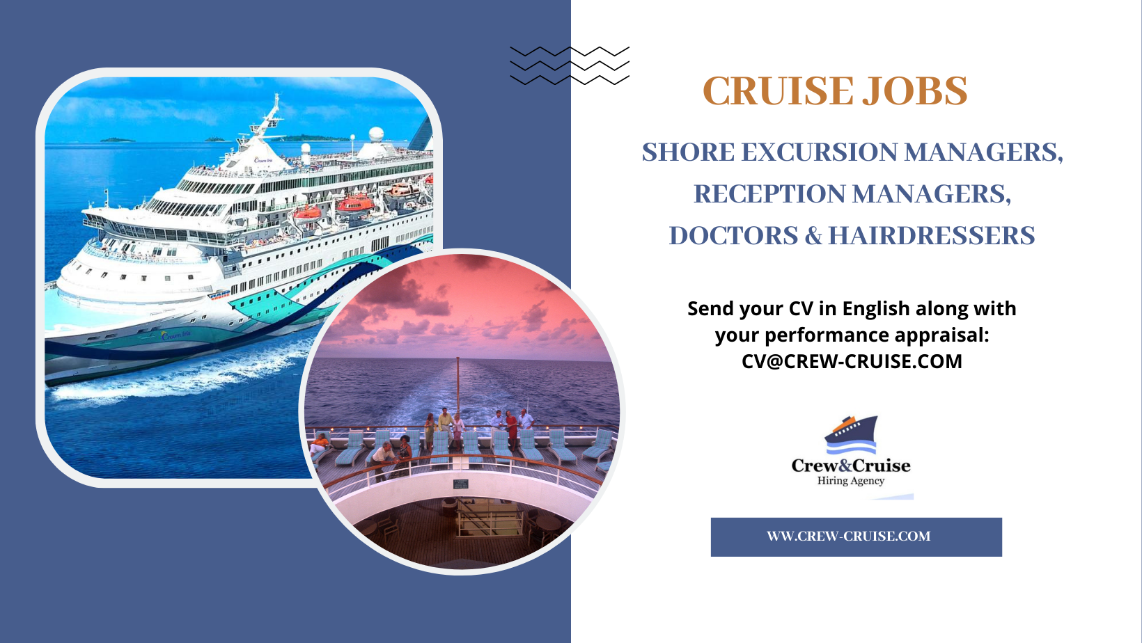 Cruise Jobs: Shore Excursion Managers, Receptions Managers 
